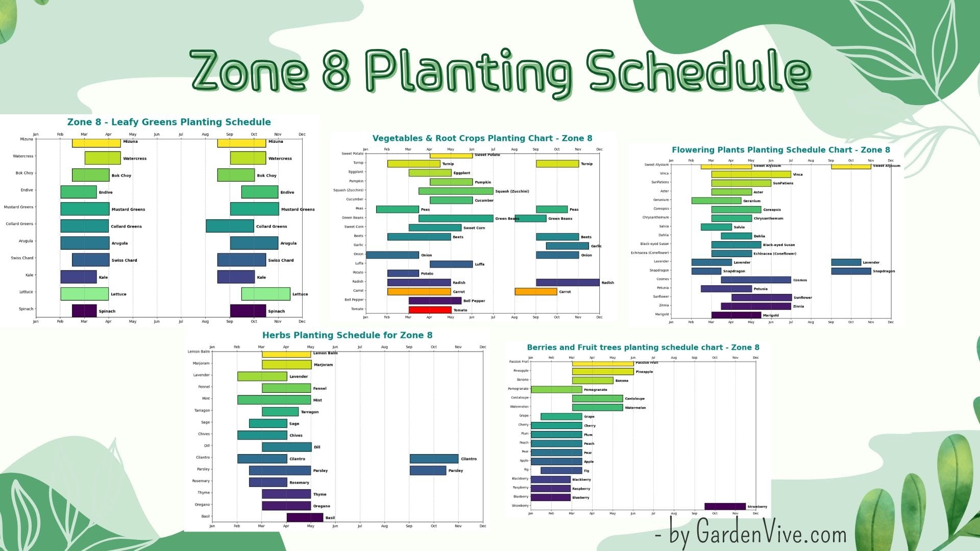 Zone 8 Planting Schedule Chart