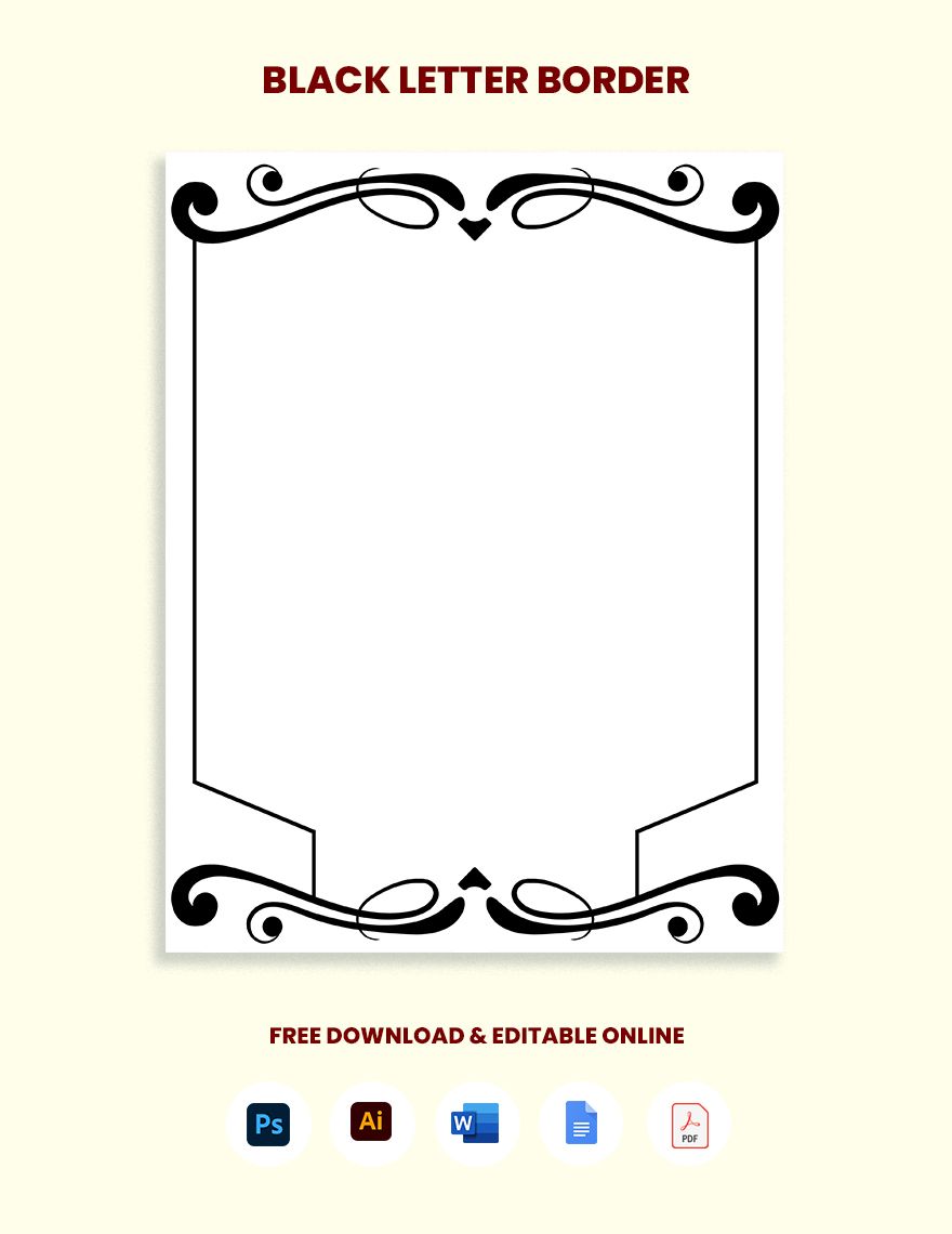 Black And White Ms Word Template - Free Printable Templates
