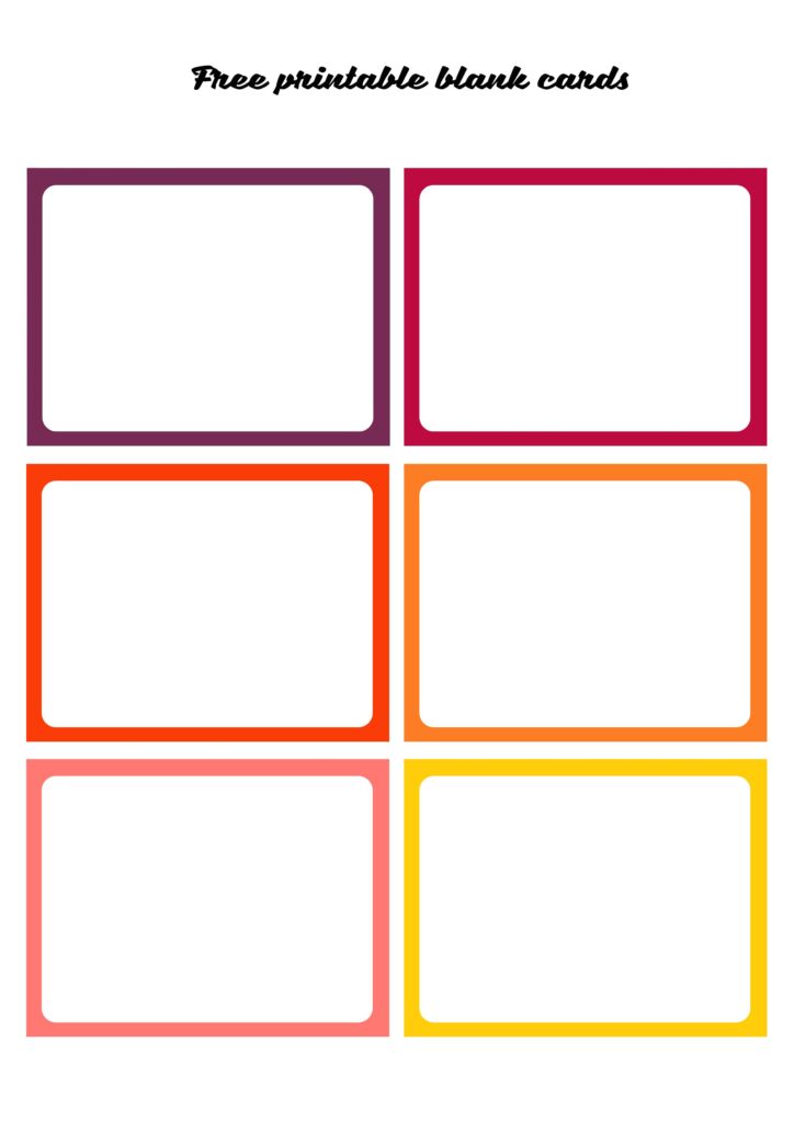 Blank Card Template Free Printable – Free Printable Cards Template Blank Card Template Free Printable - Free Printable Cards Template