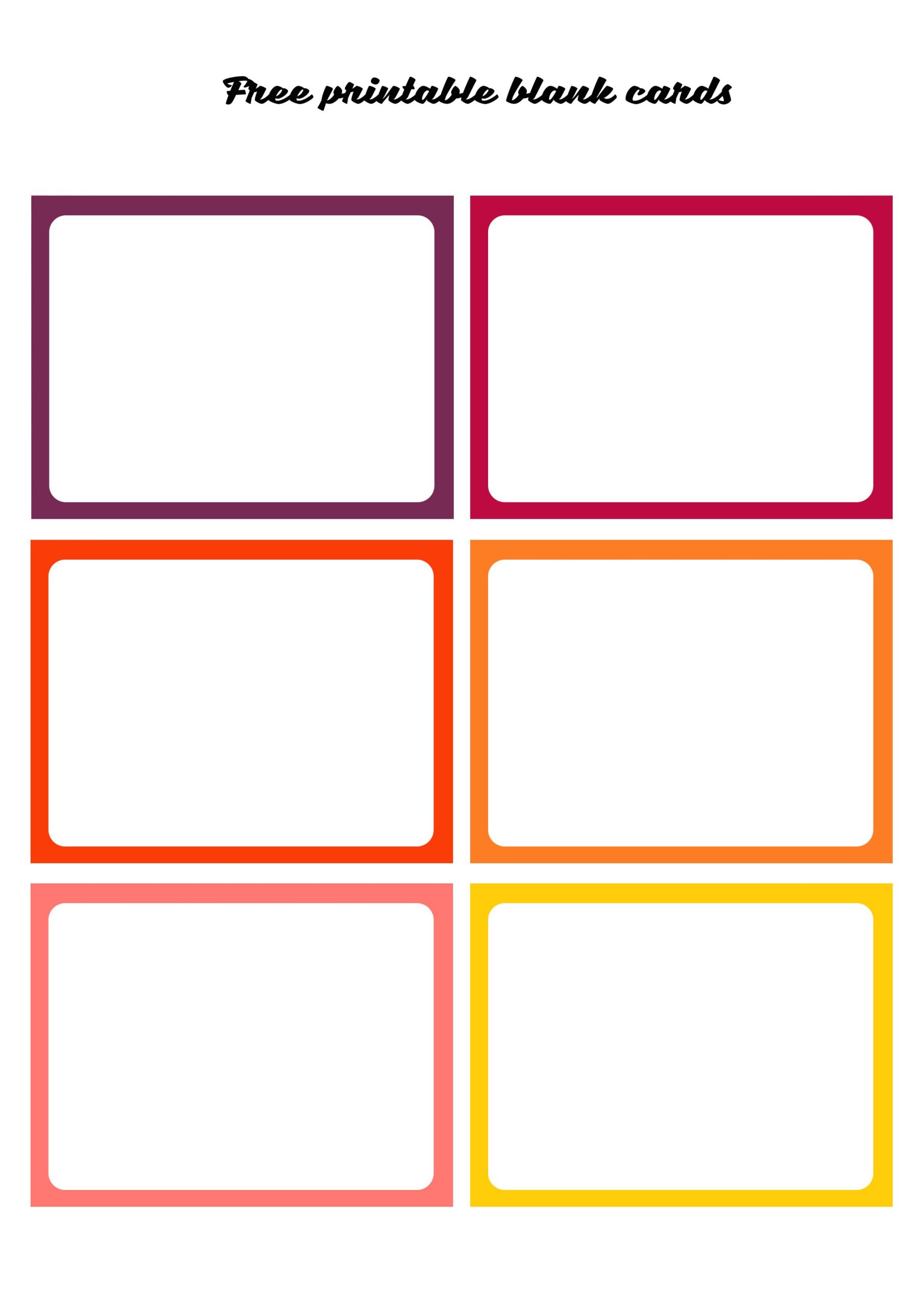 Blank Card Template Free Printable - Free Printable Cards Template