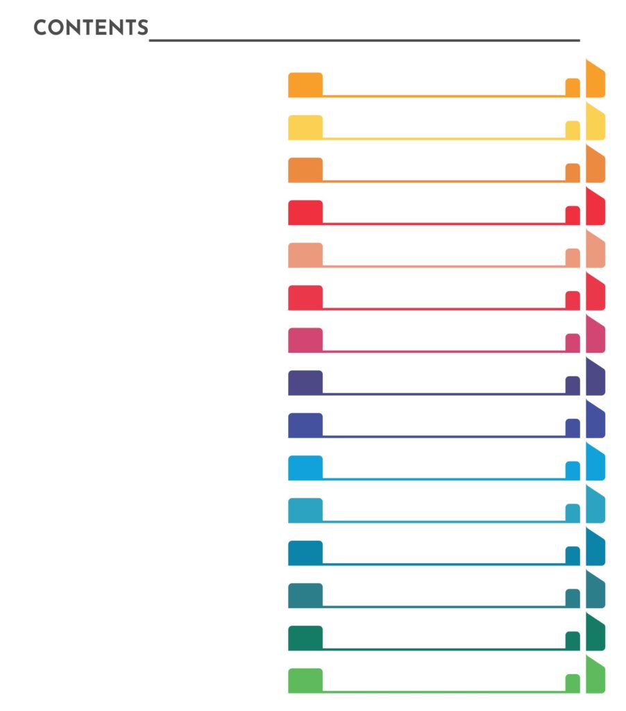 Blank Table Of Contents Template