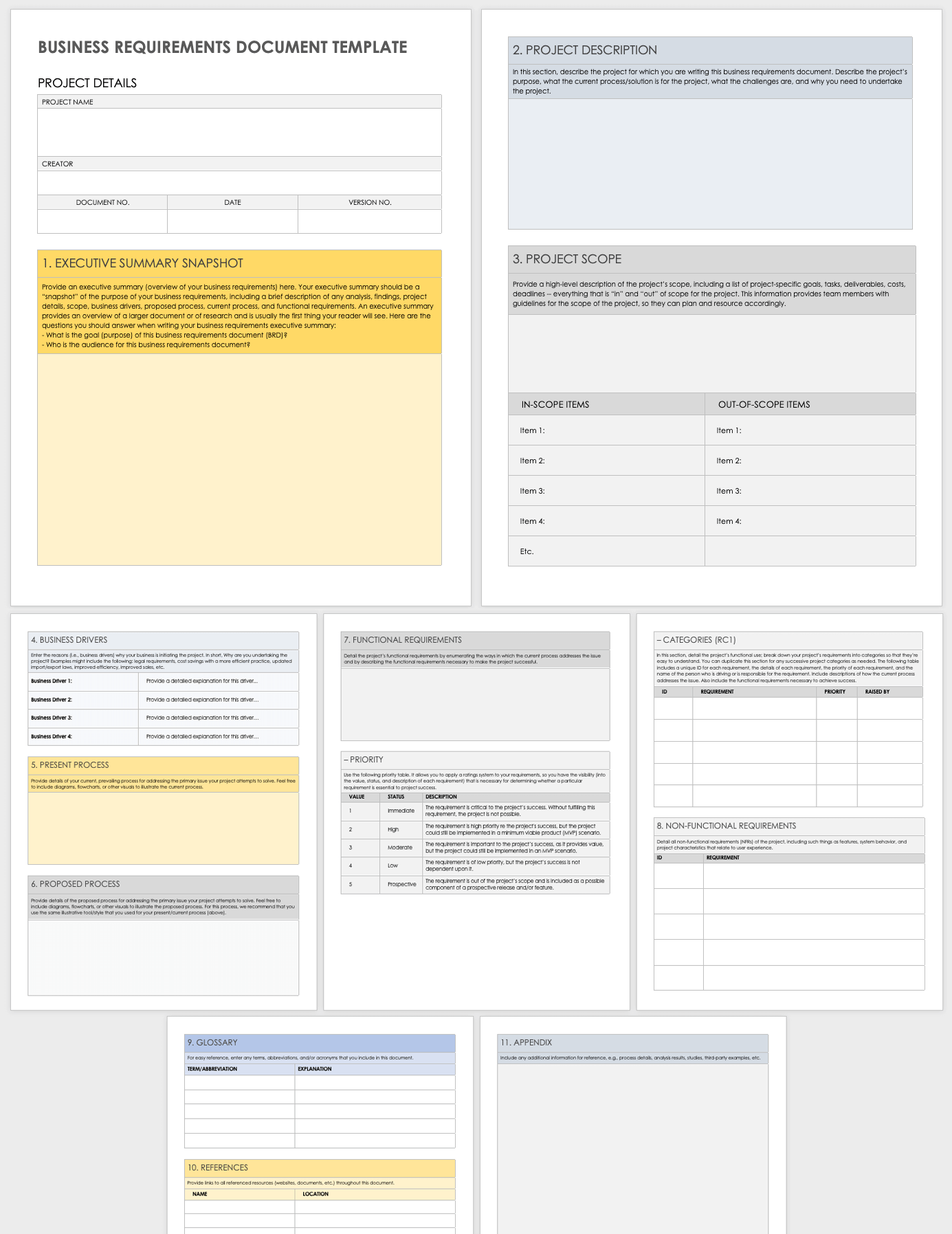 Brd Template Word Free Download - Download Free BRD Templates | Smartsheet