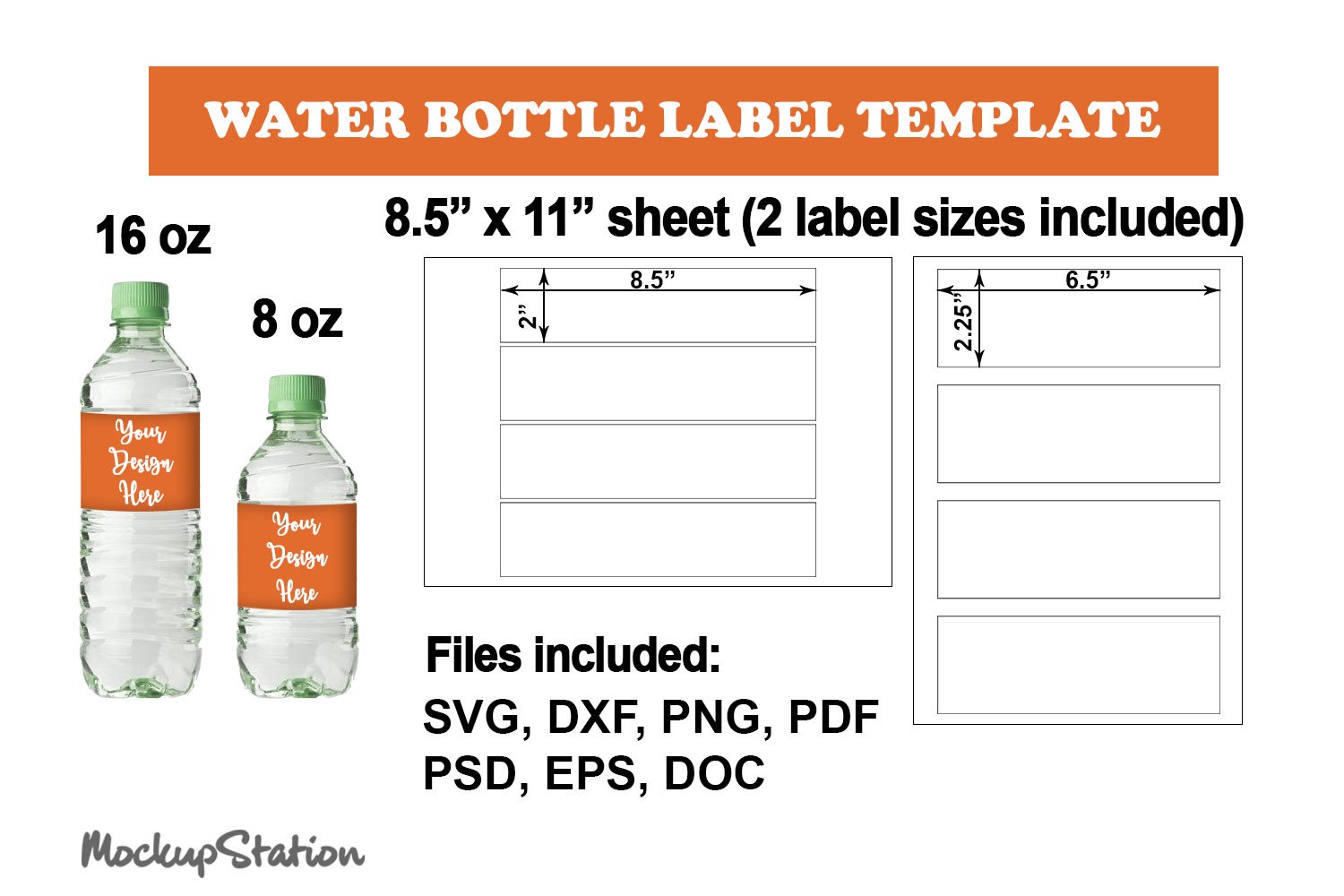 Downloadable Water Bottle Label Template Free Word Printable Word ...