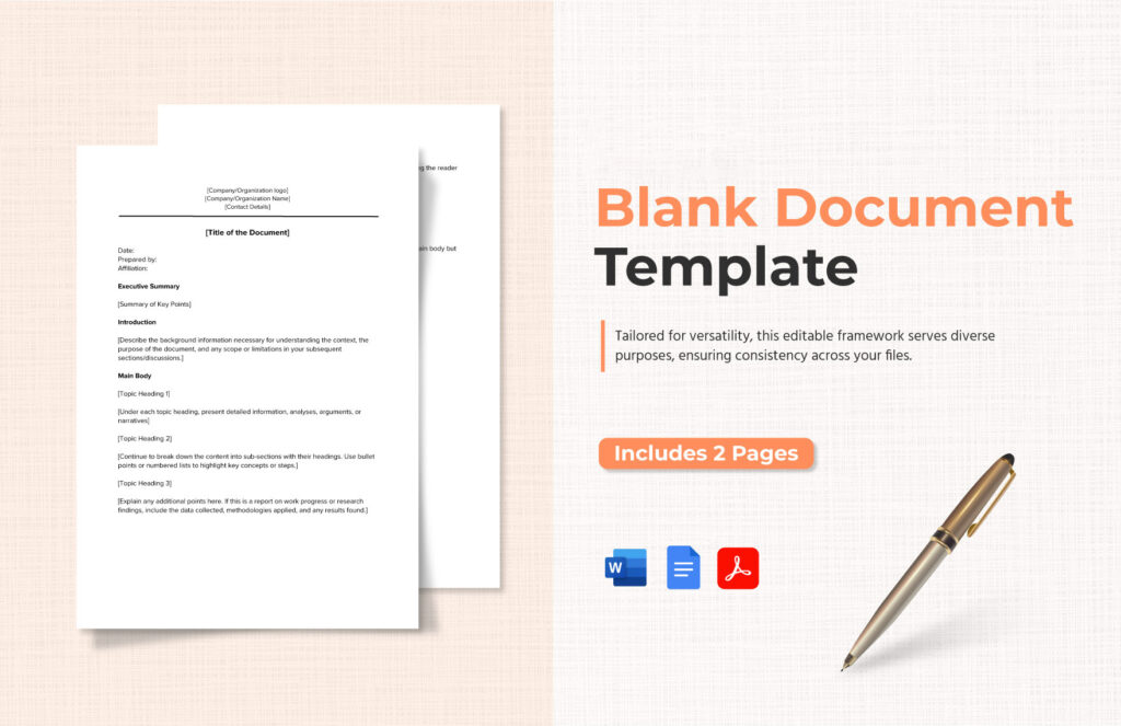 Fill In The Blank Word Document Template – Blank Document Template in Word, PDF, Google Docs – Download | Template.net Fill In The Blank Word Document Template - Blank Document Template in Word, PDF, Google Docs - Download | Template.net