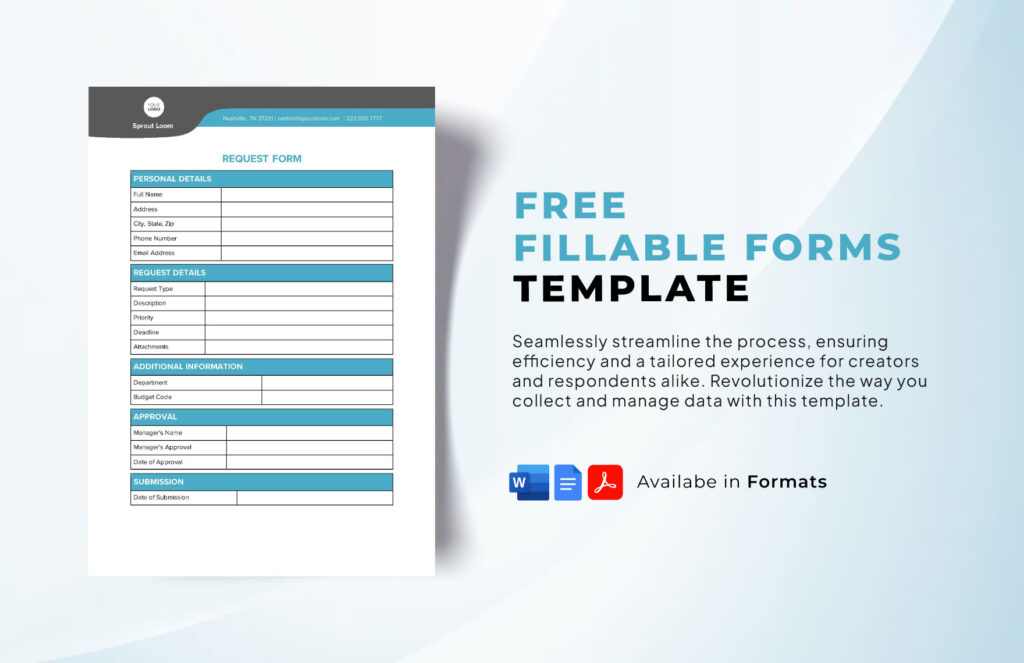 Free Fillable Forms Template – Download in Word, Google Docs, PDF … Free Fillable Forms Template - Download in Word, Google Docs, PDF ...