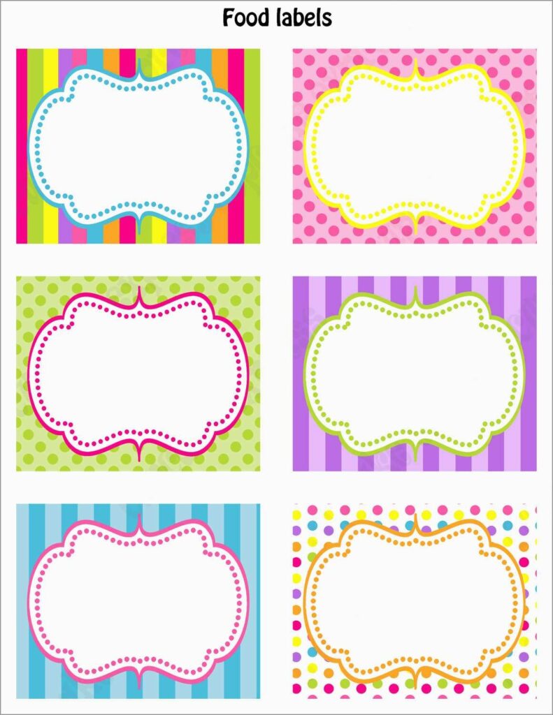Free Printable Food Labels Free Printable Food Labels