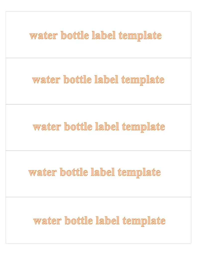 Free Printable Water Bottle Label Templates [PDF, Word]