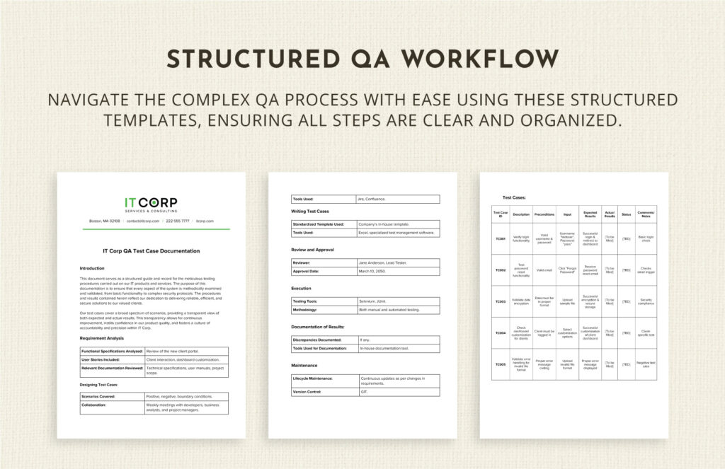 IT QA Test Case Documentation Template in Word, PDF, Google Docs … IT QA Test Case Documentation Template in Word, PDF, Google Docs ...
