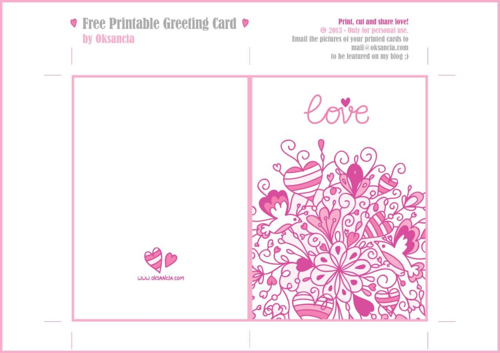Make A Card Free Printable Make A Card Free Printable