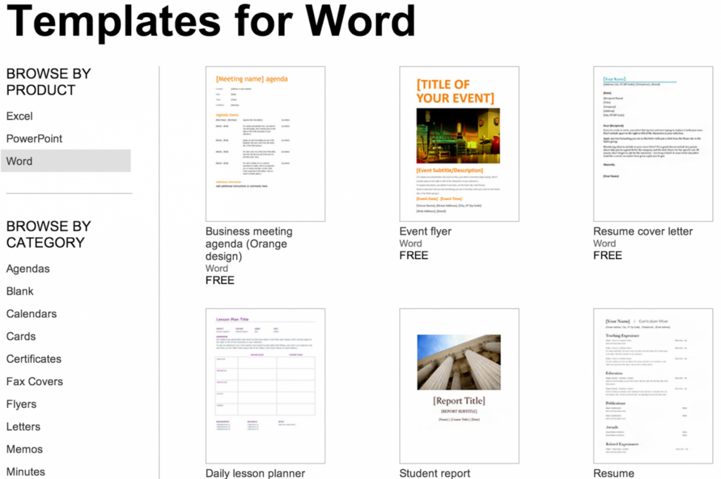 Over 250 Free Microsoft Office Templates & Documents Over 250 Free Microsoft Office Templates & Documents
