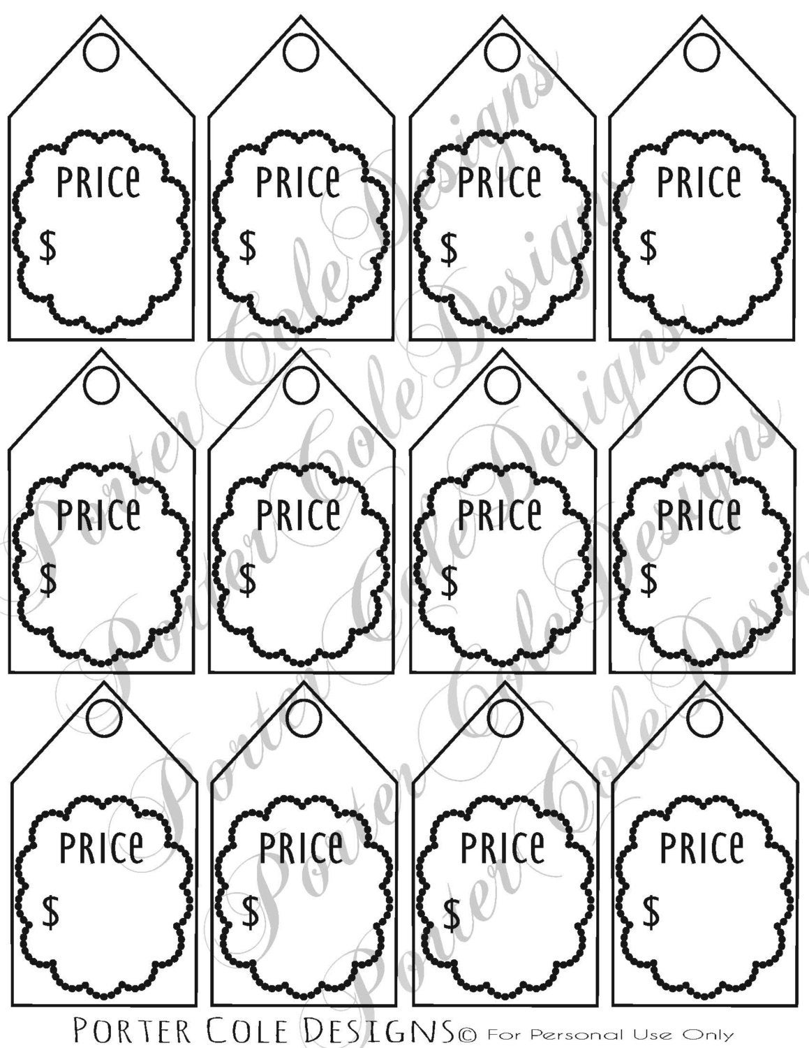 Printable Price Tags Template Free - Printable Price Tag Template - Printable Templates
