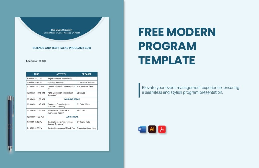 Program Templates in Word - FREE Download | Template.net
