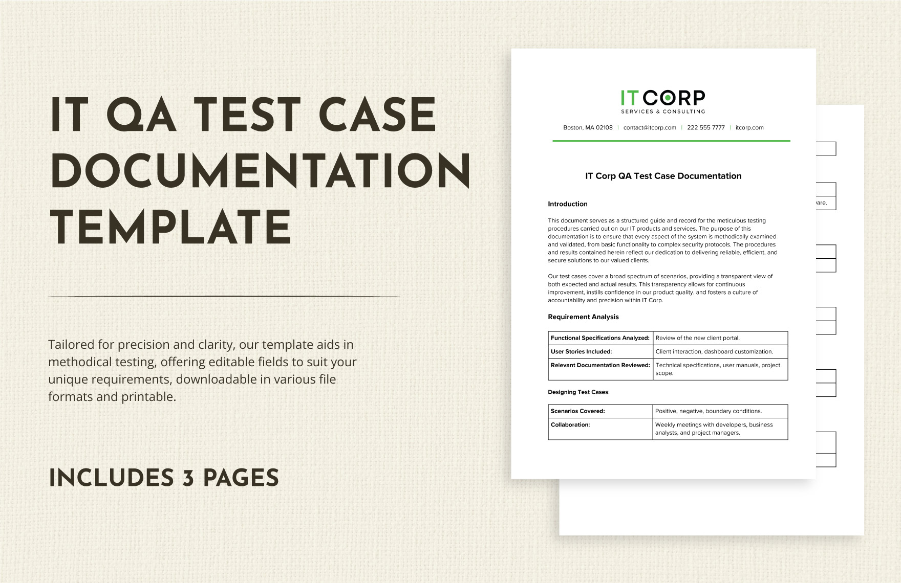 Q&A Word Document Template - Editable Test Templates in PDF to Download